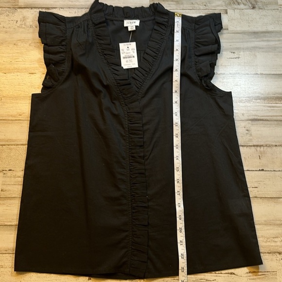 J. Crew Factory Flutter Sleeve Ruffle Top XS - Picture 4 of 4